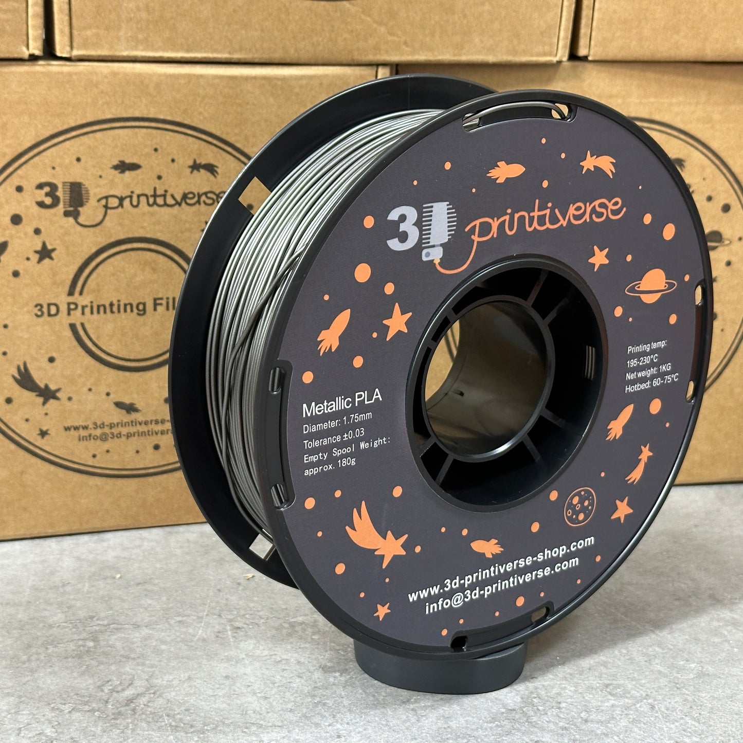 PLA Metallic space grey